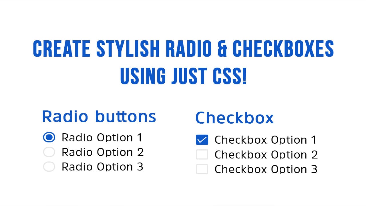 CSS Radio Buttons and Checkboxes